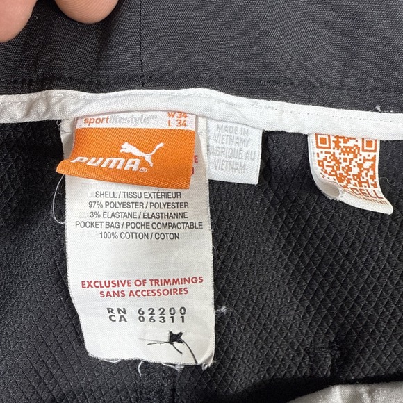 Puma Rickie Fowler 6 Pocket Pants Mens Size 34x34 Black performance Stretch‎ - Picture 7 of 11